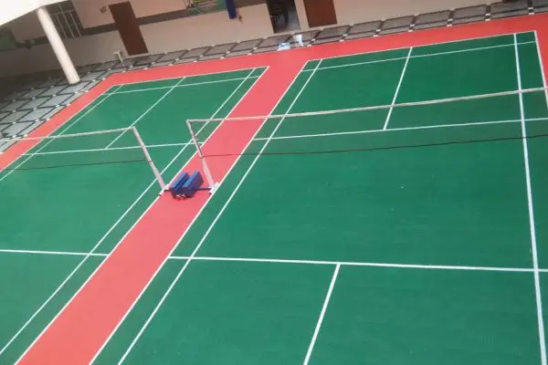 Central Academy, Chittorgarh, PP Tiles Badminton Court, July, 2023