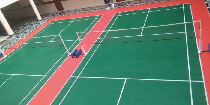 Central Academy, Chittorgarh, PP Tiles Badminton Court, July, 2023