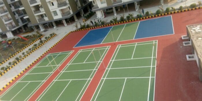 Synthetic Badminton Court