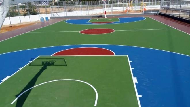 Synthetic Basketball court