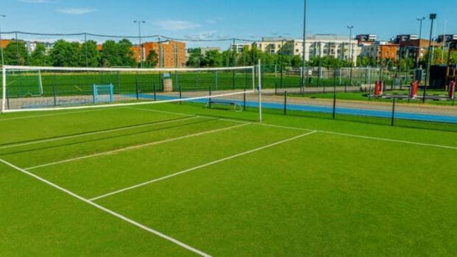 Artificial Grass Volleyball Court
