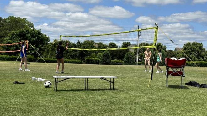 Natural Grass Volleyball Court
