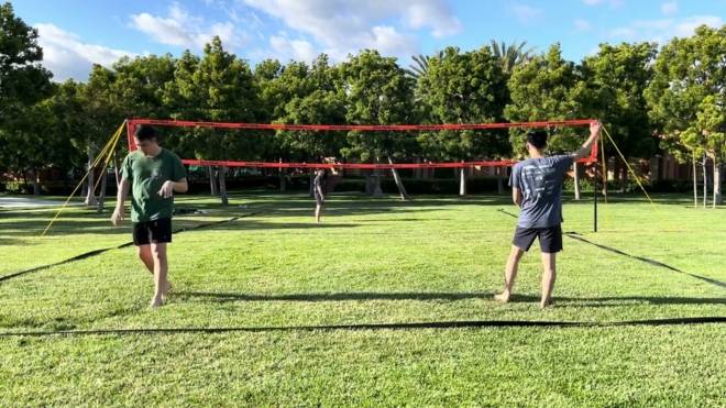 Natural Grass Volleyball Court
