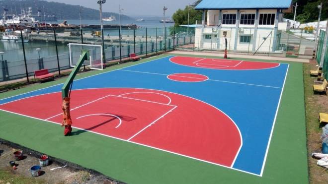 Synthetic Basketball court